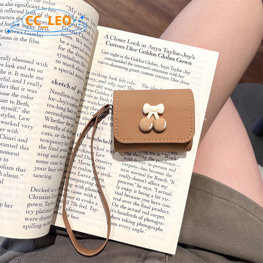 For Anker Soundcore R100 / Life P2i Leather Soft Case Protective Cover Cute Lanyard Love Pendant Ank