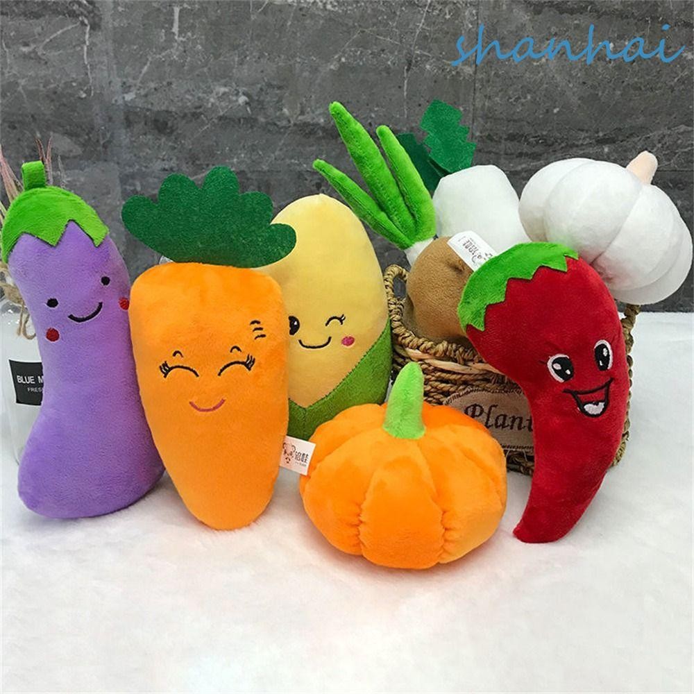 Shanhai ผักของเล่นตุ๊กตาของขวัญวันเกิดน่ารักพริกแครอทมะเขือยาวข้าวโพดตุ๊กตาตุ๊กตา