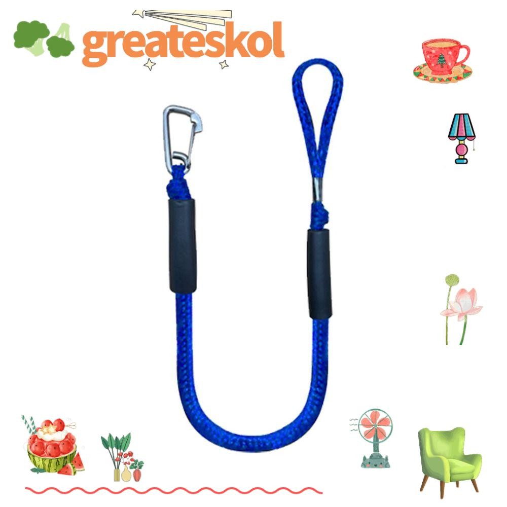 Greateskol Dock Lines, Black/Blue Elastic Marine Rope, Durable Boat Accessories Dock Line Anchor Boa