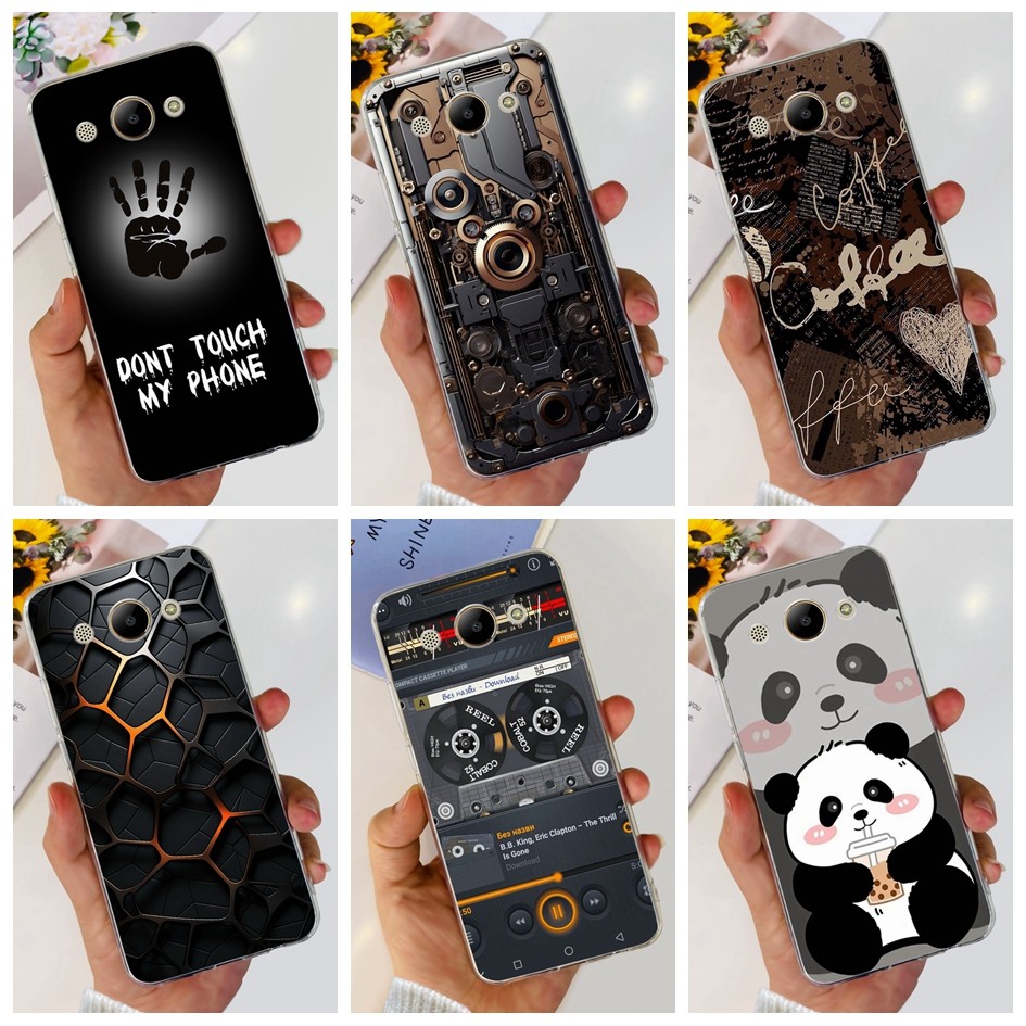 สําหรับ Huawei Y3 2017 2018 ปลอก Cool การ์ตูนทาสีซิลิโคนใสเคสโทรศัพท์สําหรับ HuaweiY3 2018 CRO-L22 CRO-L23 ฝาครอบ