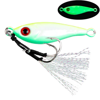 Fishing Jig Lure 7g/10g/20g/30g เหยื่อตกปลาทะเลลึก Slow Jigging เหยื่อปลอมพร้อมตะขอปลาคู่ช้า Clamp
