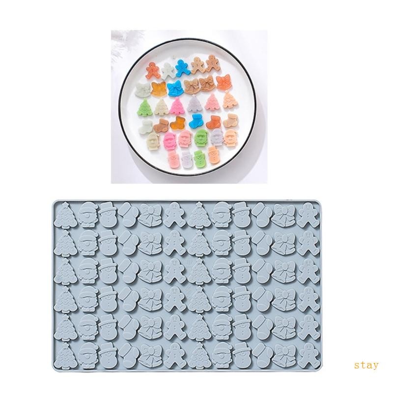 Stay 72 Cavity 3D Christmasแม่พิมพ์ซิลิโคนFondantเค้กBorder Mouldsช็อกโกแลตMould