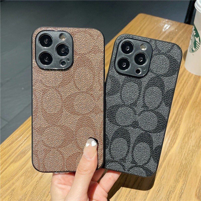 สําหรับ iPhone 16 16Plus 16Pro 16Promax 15 15Pro 15Promax 14 pro max 14max 14plus แบรนด์ใหญ่ Coach พิมพ์รวมทุกอย่างเคสโทรศัพท์มือถือฝาครอบป้องกัน