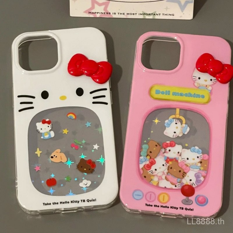 เคสมือถือสำหรับ iPhone แบบสามมิติโบว์15/14/13PROMAX ปากใหญ่ ktcat 12/11pro รุ่นใหม่ XR/xsmax เคสนิ่ม7/8PLUS เคสป้องกันแบบเต็มขอบรูใหญ่ c6mx