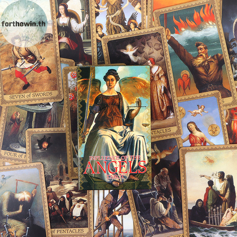 Forthewin Influence of the Angels ไพ่ทาโรต์เกมกระดานภาษาอังกฤษทํานายเกมทํานาย th