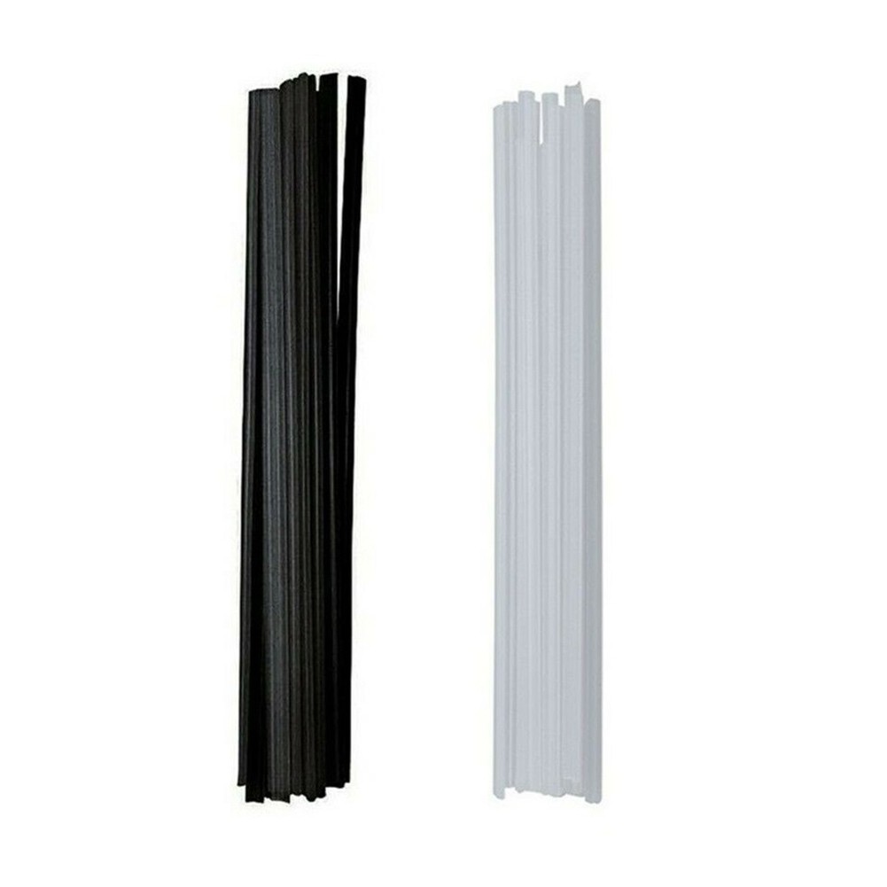[LSAR] 10pcs สีดํา/สีขาว 25 ซม.ABS ลวดเชื่อมพลาสติกสําหรับรถกันชนซ่อมเครื่องมือ