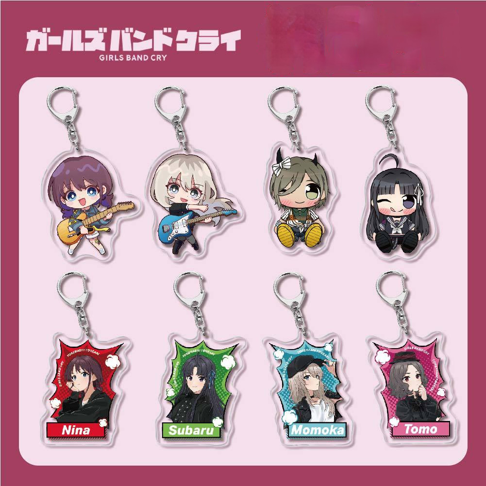 Anime Girls Band Cry พวงกุญแจอะคริลิคกระเป๋าจี้