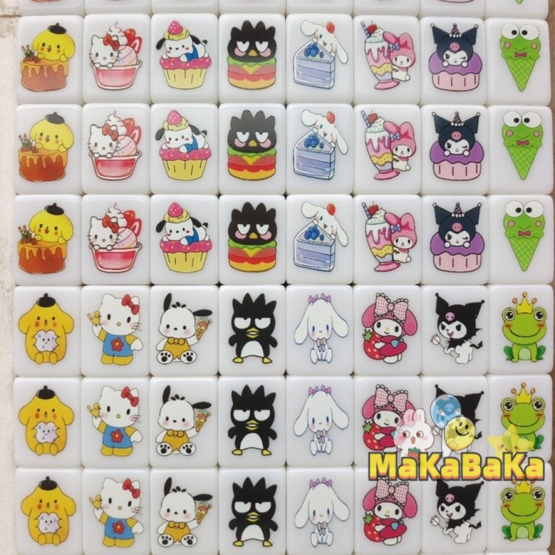 Xiaohongshu รุ่นเดียวกัน Kuromi Mahjong Sanrio กำจัดปริศนาเด็กธงไพ่นกกระจอกการ์ตูนของเล่นสุนัขหูใหญ่