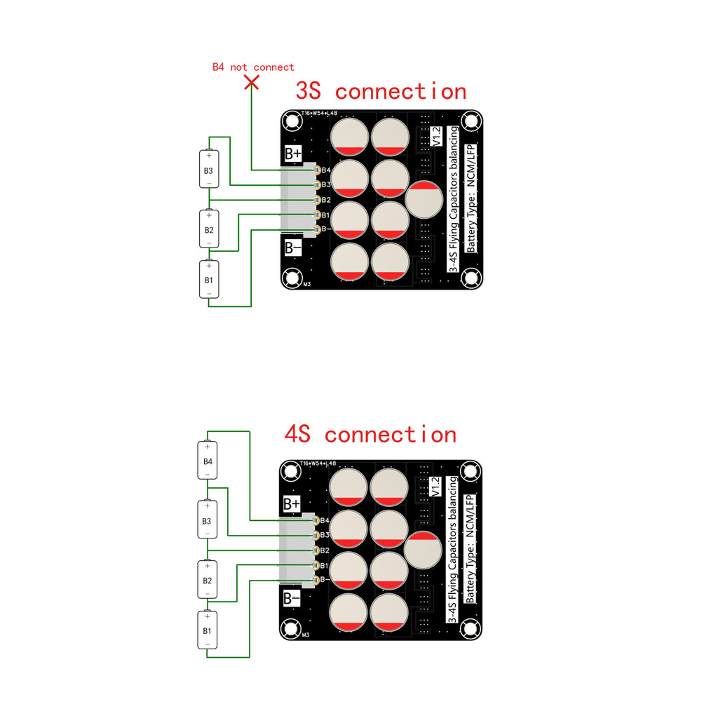 5a 3-4S Active Equalizer Balancer Lifepo4/Lipo แบตเตอรี่ Energy Capacitor Energy Transfer Board สําหรับ 18650 21700 32650 แบตเตอรี่ Pack