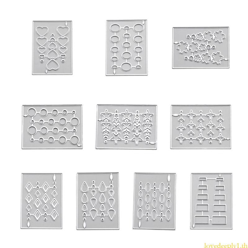 Love Geometrical Shape Metal Die Cuts Heart Love Cutting Dies สําหรับ DIY ลายนูน-Decor