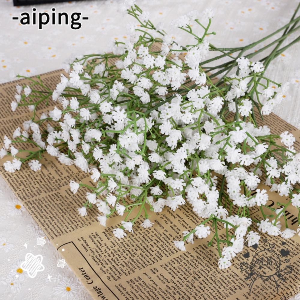 Aiping 10 ชิ้น Gypsophila ดอกไม้, Party Supply Party ตกแต่งบ้านปลอม Baby Breath ดอกไม้, ร้อนช่อดอกไม้ประดิษฐ์ DIY อุปกรณ์เสริมพลาสติกช่อดอกไม้ของขวัญคริสต์มาส