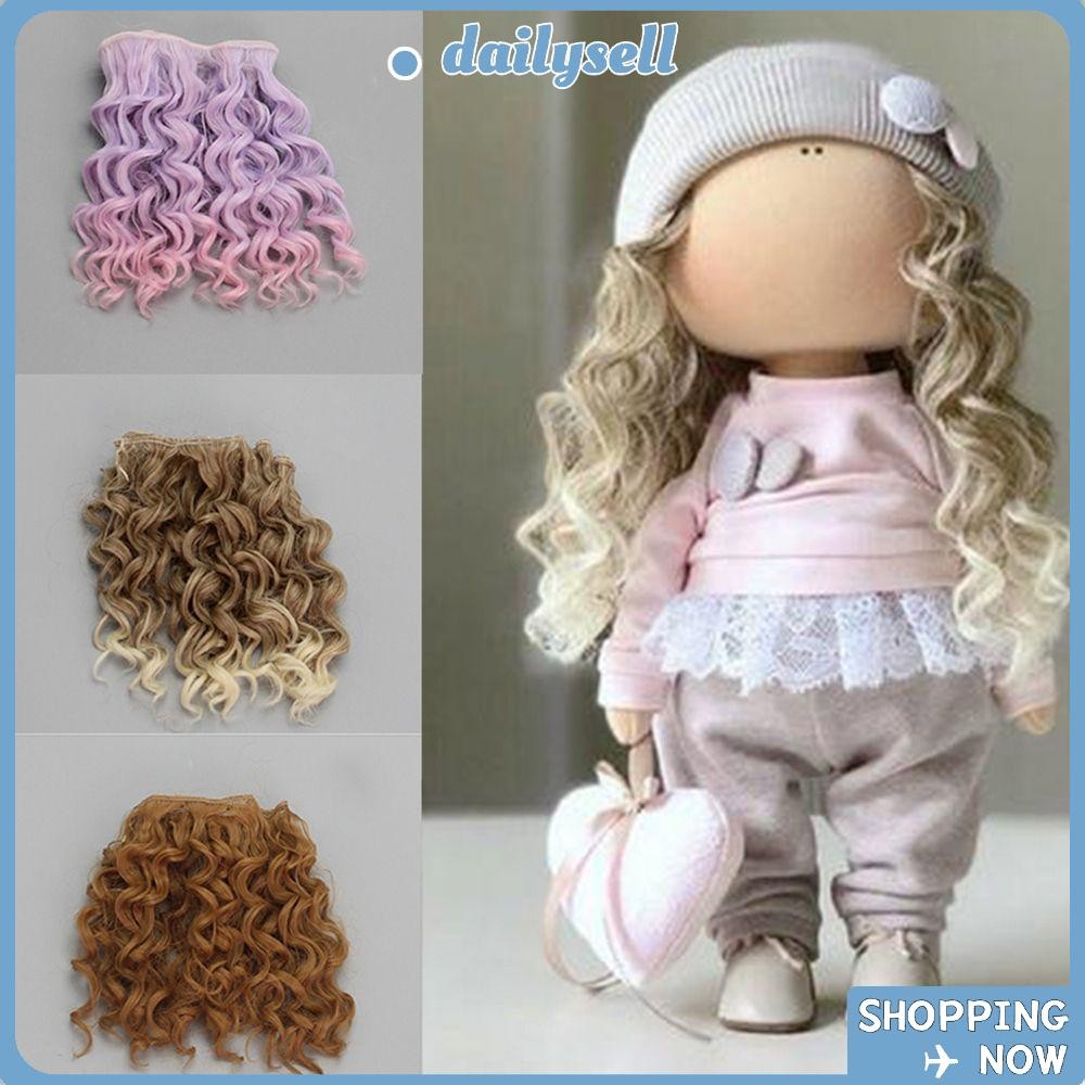 Daily 15*100 ซม. ตุ๊กตาผม อาการสั่นตัวขนาดเล็ก ของขวัญสําหรับเด็ก อุปกรณ์เสริม สกรู Periwig