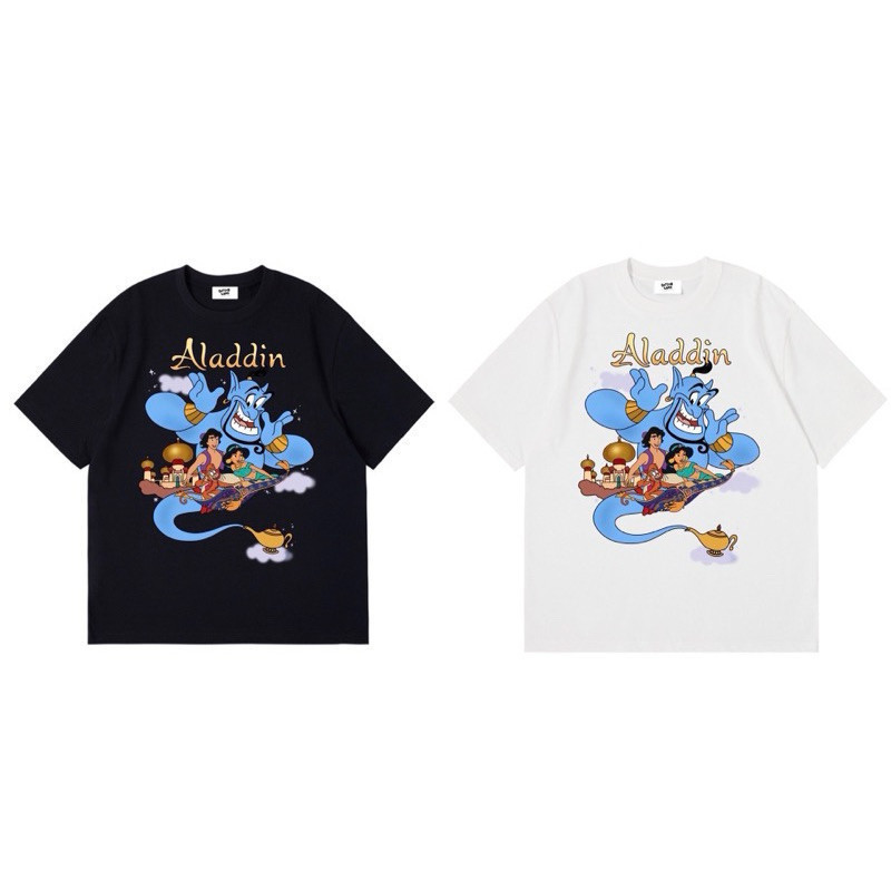 พร้อมส่ง~~~ ใหม่ T-Shirtเสื้อยืด Princess Jasmine & Aladdin Oversize T-Shirt-5XL