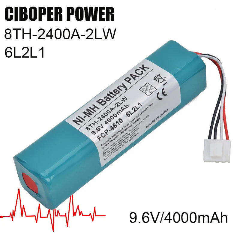 CP Medical ECG Battery 8TH-2400A-2LW/6L2L1 9.6V/4000mA For LS1506,FCP-4010,FX-4610,FX-4010,FCP-4610 