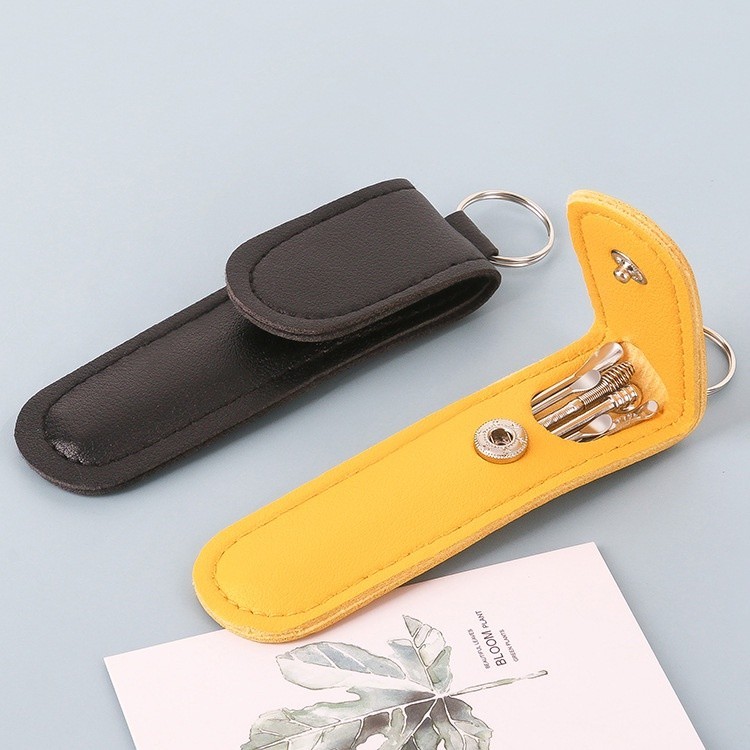 ที่หนีบหูสแตนเลส ชุดที่หนีบหู 6-in-1 พร้อมกล่องด้านนอกสุดเก๋ ที่หนีบหู ทำความสะอาดรูหูแบบพกพา G2731 - รูปที่ 4