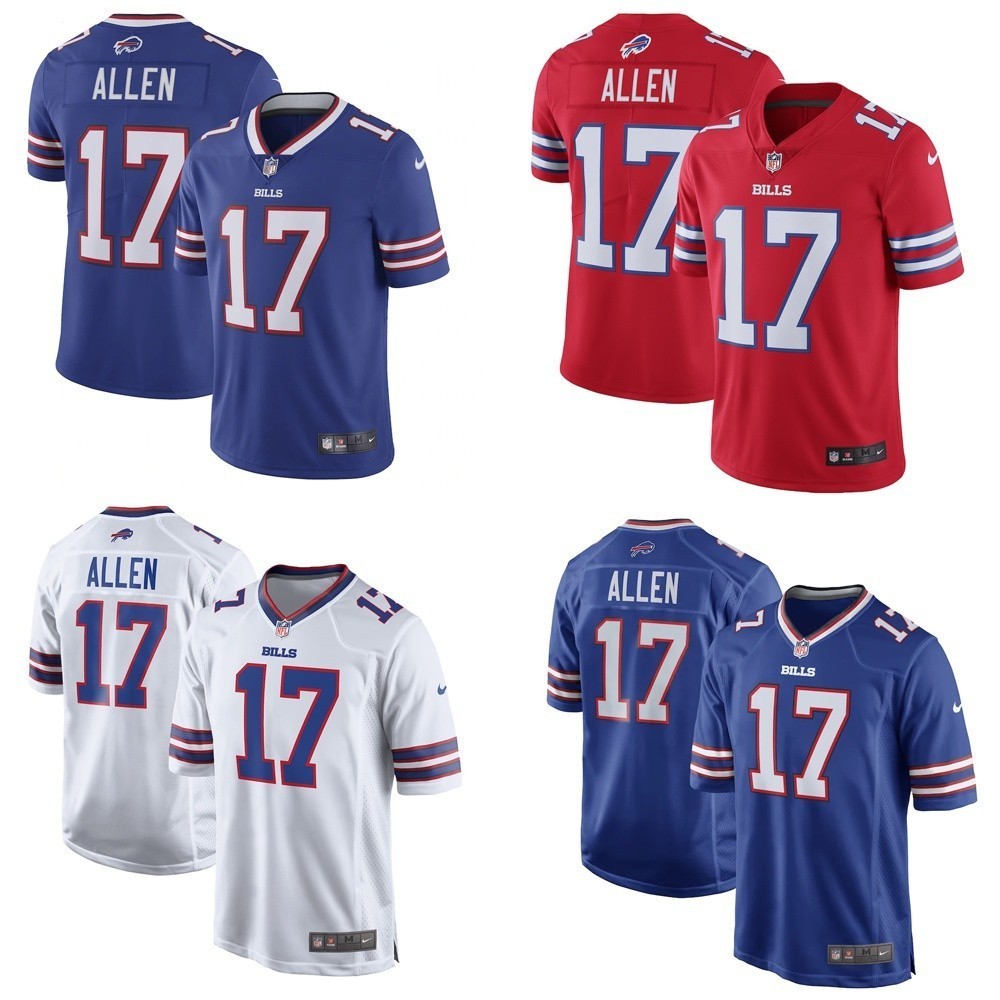 เสื้อรักบี้ผู้ชาย Bill 17 Josh Allen Player ชื่อพิมพ์ฟุตบอล KPQF