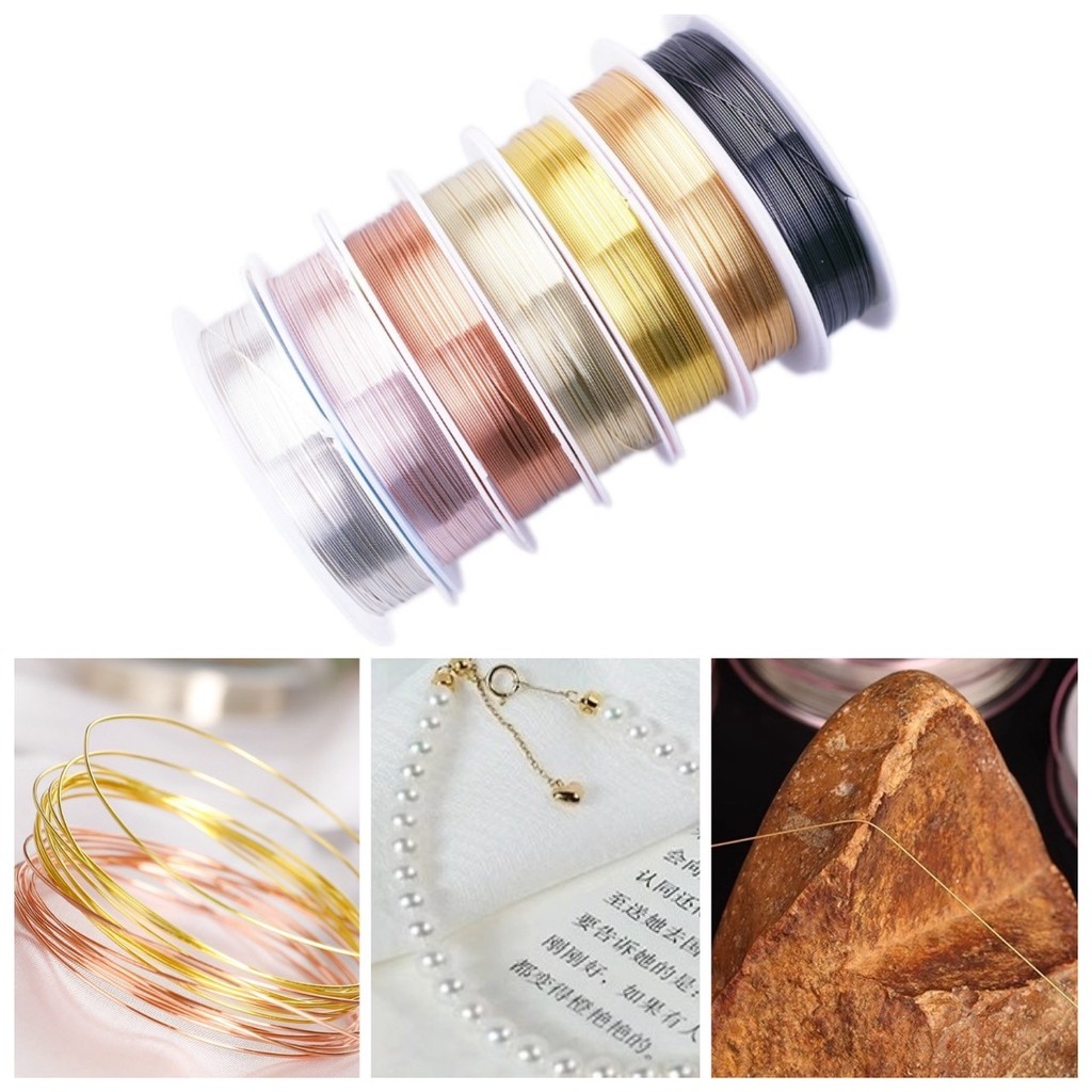 🐱 ลวด สลิง เครื่องประดับ DIY สร้อย ลวดทองแดง ร้อย ผูกต้นไม้ รัดของ เชือกรัด เกรดพรีเมี่ยม 🐱