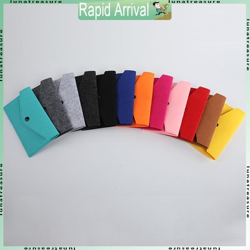 Lun Minimalist Felt Phone Bag มัลติฟังก์ชั่นการ์ดกระเป๋าแบบพกพา Felt Pouch กระเป๋ากระเป๋าสตางค์