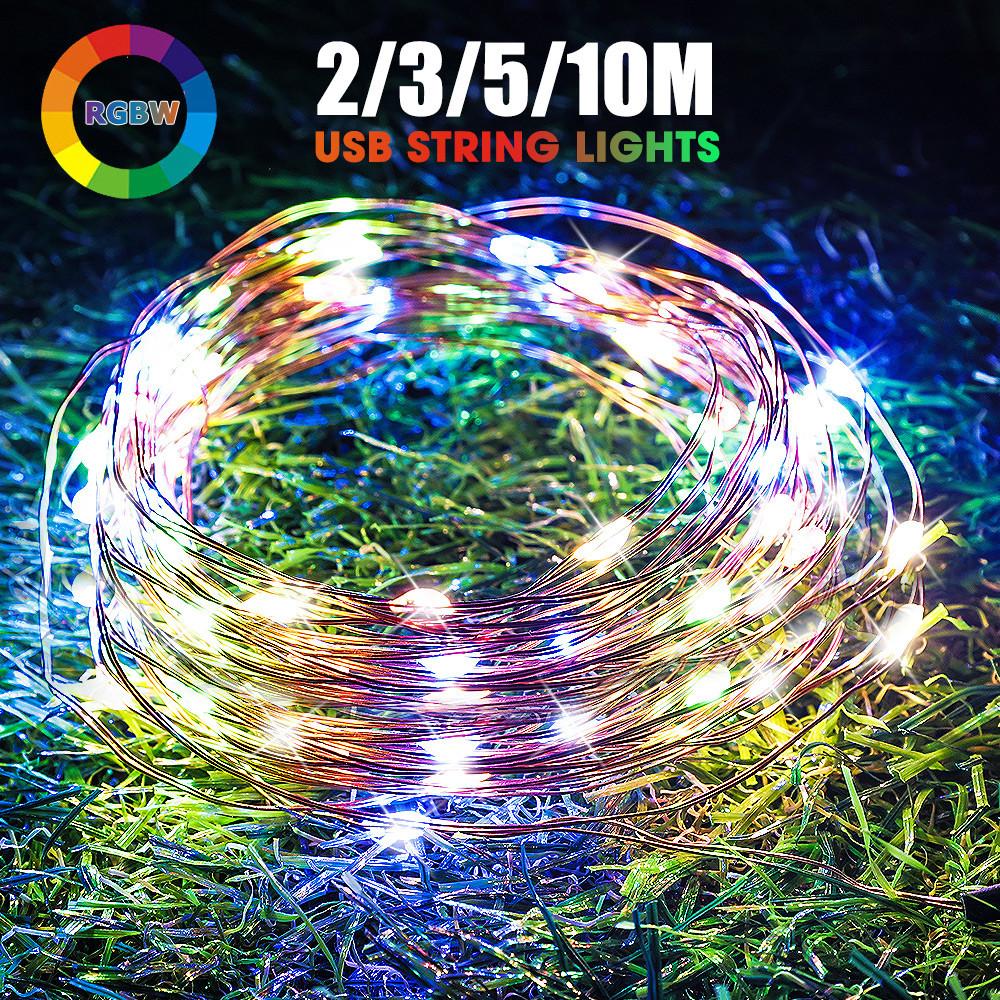 10ม นํา ไฟสตริงนางฟ้า-ไฟลวดทองแดงที่มีสีสัน-สําหรับตกแต่งงานปาร์ตี้คริสต์มาส-กันน้ํา, ยูเอสบี ขับเคลื่อน-ในร่มตกแต่งไฟกลางคืน