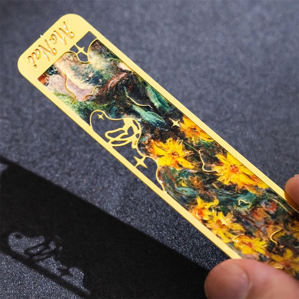 ที่คั่นหนังสือโลหะพร้อมพู่, Golden Hollow Bookmark Van Gogh ภาพวาดสีน้ํามัน Theme Book Mark ที่คั่นหนังสือสําหรับหนังสือคนรัก Writers Readers เด็กวัยรุ่นผู้ชายผู้หญิงผู้ใหญ่ ราคา ถูกที่สุด ดีลบีเคเค แกลเลอรีภาพที่ 4