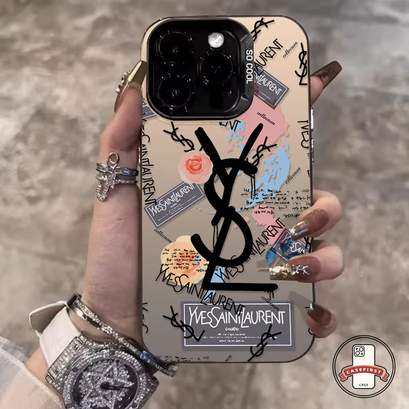 เทรนด์โลโก้สัญลักษณ์ภาษาอังกฤษดูเดิลเคสเข้ากันได้กับ IPhone7Plus 15 11 13 14 12 Pro Max 15 14 8 7 Plus XR X XS Max SE