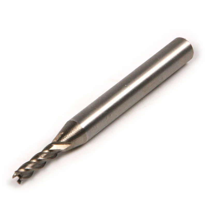 2pc HSS CNC Straight Shank 4 Flutes 3mm End Mill Milling Cutter for Wood Thin Metal Aluminum Drill B