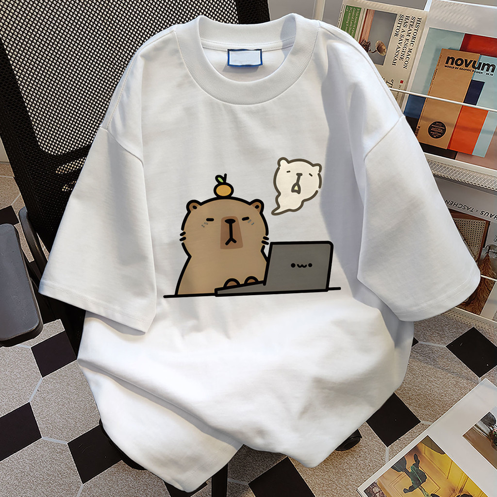 100%Cotton T-shirt  เสื้อยืด oversize ลายน่ารัก ผ้าคอตตอน โอเวอร์ไซส์ เนื้อผ้านิ่มม T53659
