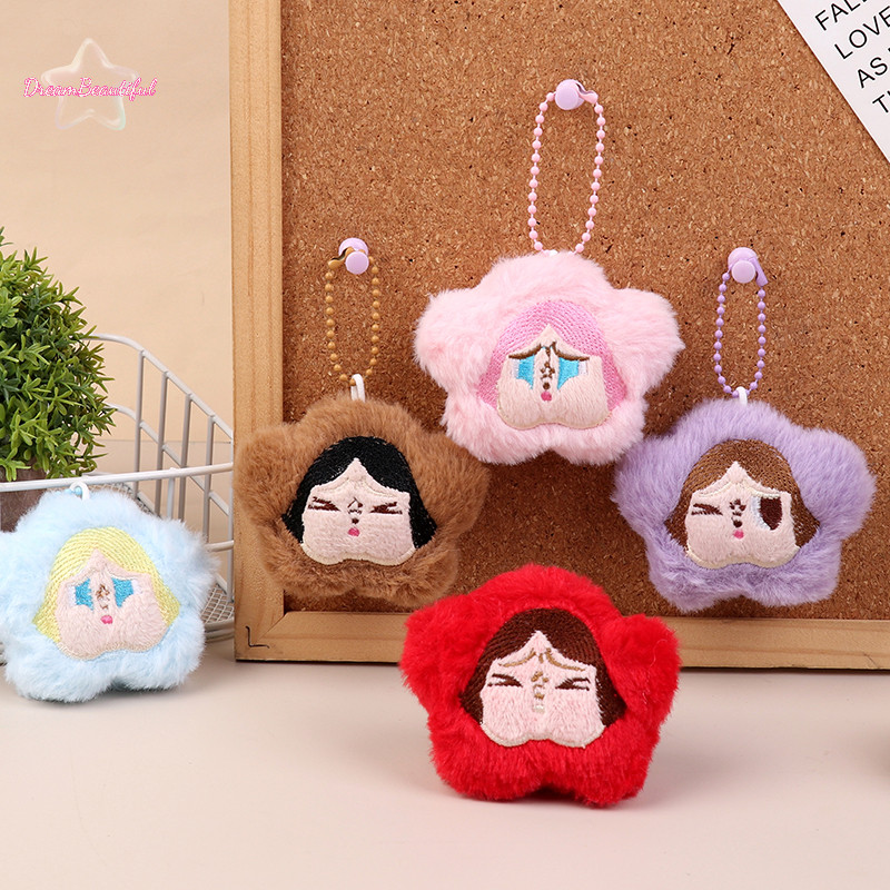 <DBFl>Star Pop Mart พวงกุญแจตุ๊กตาการ์ตูน Crybaby ตุ๊กตาตุ๊กตาจี้กุญแจรถแหวนกระเป๋าเป้สะพายหลังกระเป๋าตกแต่งของขวัญเด็กใหม่