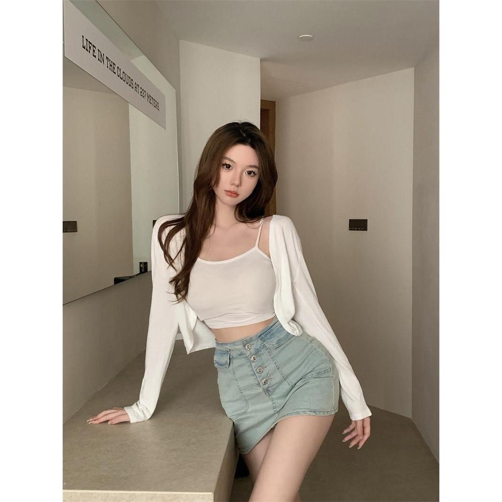 KOKO#เสื้อคลุมแขนยาว ผ้าเย็นไม่ร้อนใส่สบาย กันแดดแฟชั่นเกาหลี-พร้อมส่งจากไทย-รุ่น1765