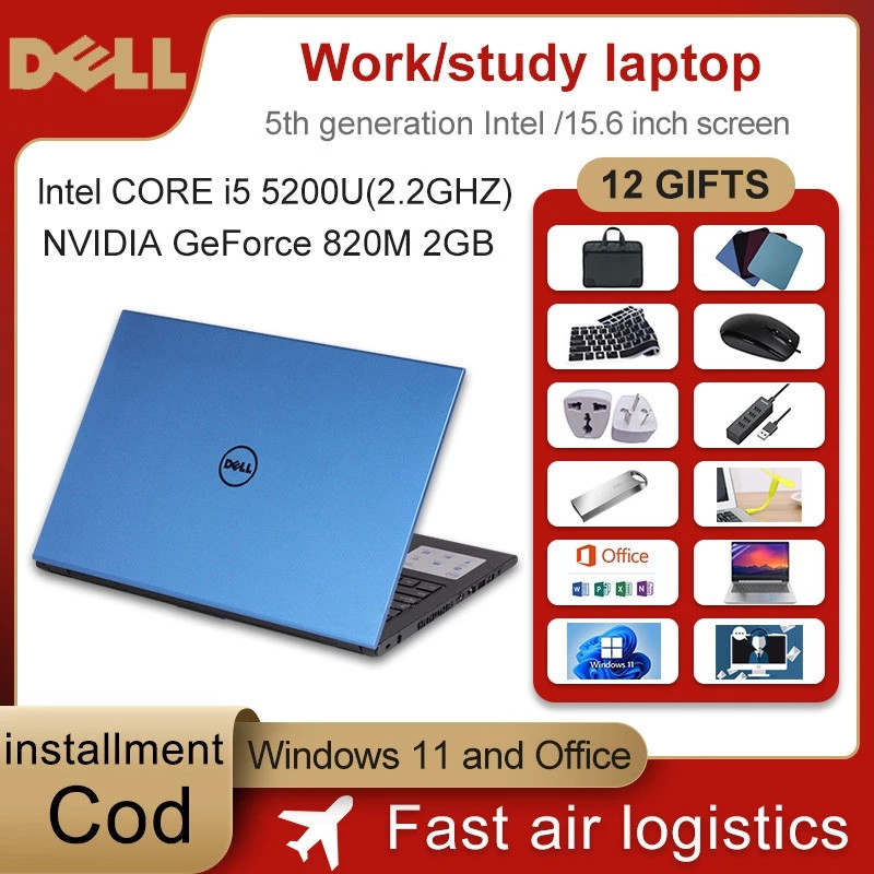 Dell Laptop/Intel Corei 5 5th generation Cool Gaming laptop with built-in numeric keypad