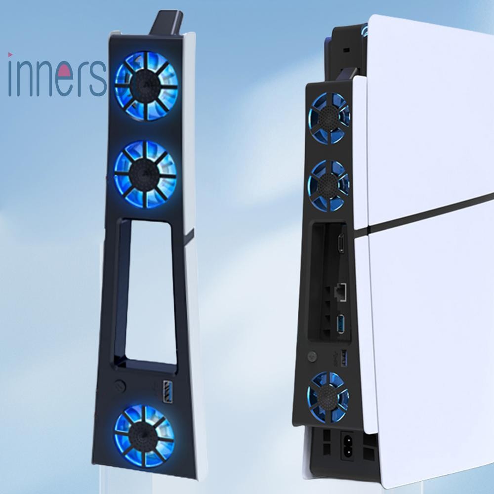 พัดลมระบายความร้อนสําหรับคอนโซล PS5 Slim พร้อมพอร์ต USB 3.0 ระบบทําความเย็นที่มีประสิทธิภาพ [ชุดด้านใน.th]
