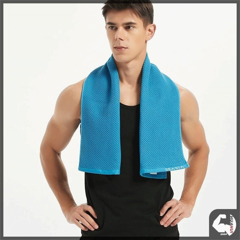 ผ้าเย็นซับเหงื่อ ผ้าเช็ดตัวไมโครไฟเบอร์ ผ้าเช็ดตัวแห้งเร็ว ผืนใหญ่ ซับน้ำได้ดี แห้งไว สะดวกพกพา - รูปที่ 6