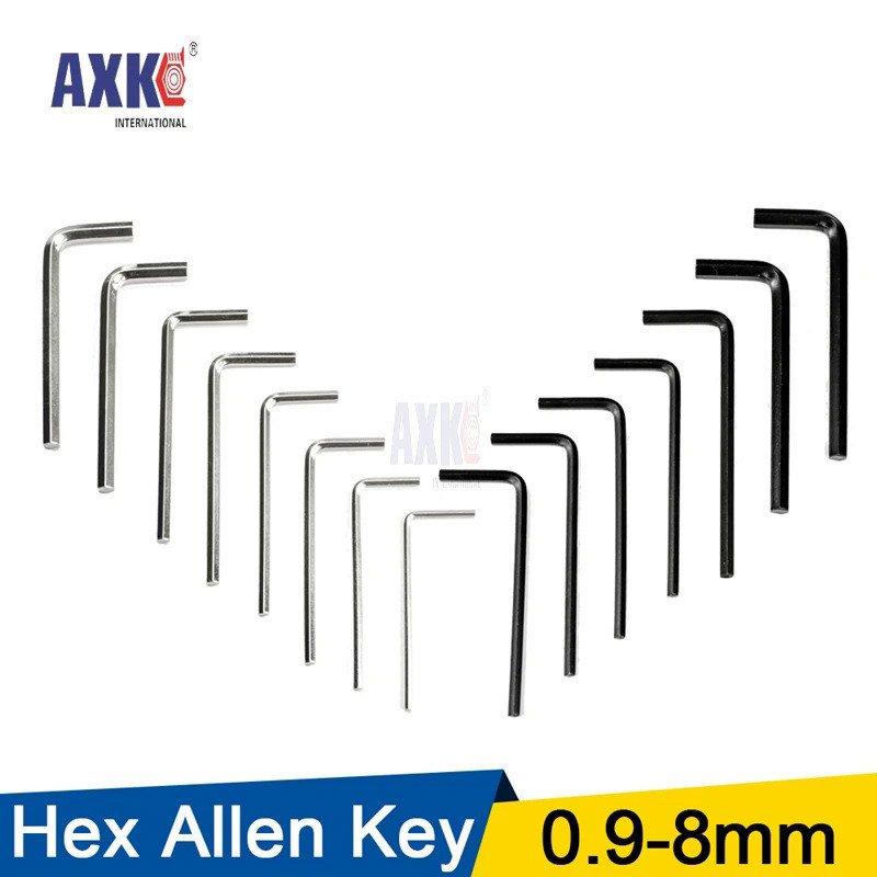 5-10pcs L shaped hex hexagon key allen wrench 0.9mm 1.5mm 2mm 2.5mm 3mm 4mm 5mm 6mm 8mm carbon steel