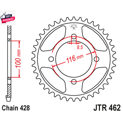 สเตอร์หลัง KLX140L/KX80/KX85