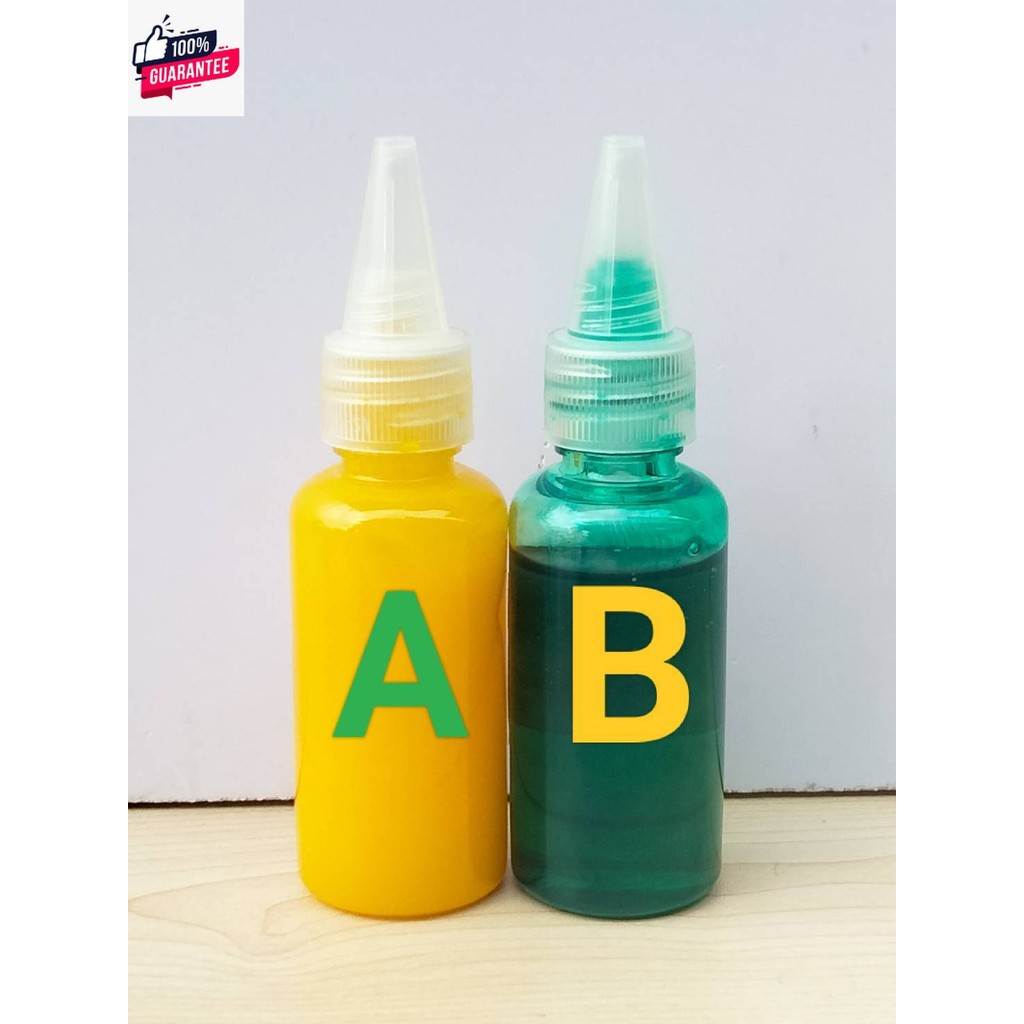 Epoxy A B กาวอีพ๊อกซี่  ใช้สำหรัซ่อมคอว๊อยซ์ลำโพง ชนืดแห้งช้า แห้งแล้วจะแข็ง  ชุดประหยัด