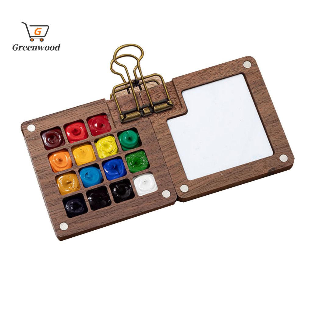 Gra Mini สีน้ํากล่อง Compact Artist Travel Set ชุดสีน้ําแบบพกพาสําหรับศิลปิน On-the-go Compact Travel Palette สีอเนกประสงค์ในกรณีพลาสติก