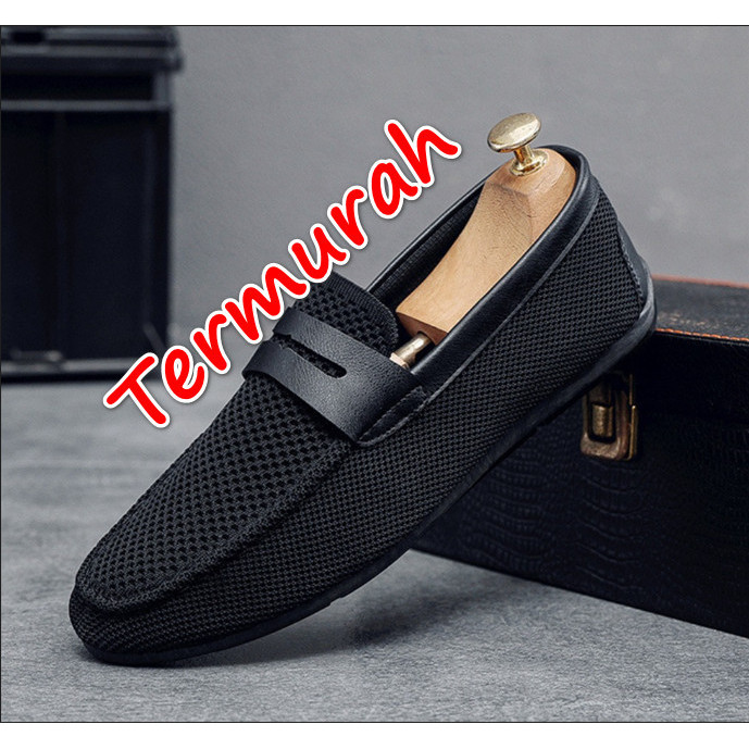 รองเท้าผู้ชายรองเท้าไม่มีส้นลําลองผู้ชายแบบสวม Kasut Lelaki Kasut Loafer