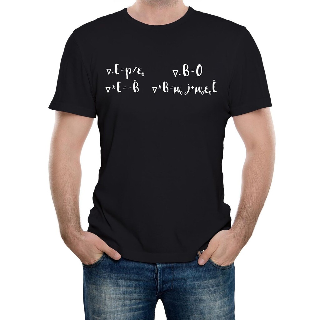 Maxwells Equations Mens เสื้อยืดวิทยาศาสตร์ตลกฟิสิกส์ไฟฟ้าตลก