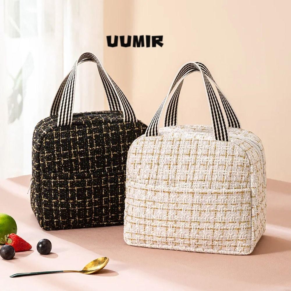 Uumir Tote กล่องอาหารกลางวัน,หนาอลูมิเนียมฟอยล์ถุงความร้อน,ฉนวนกันความร้อนคุณภาพสูง Terylene กระเป๋าเก็บของแบบพกพาปิคนิค