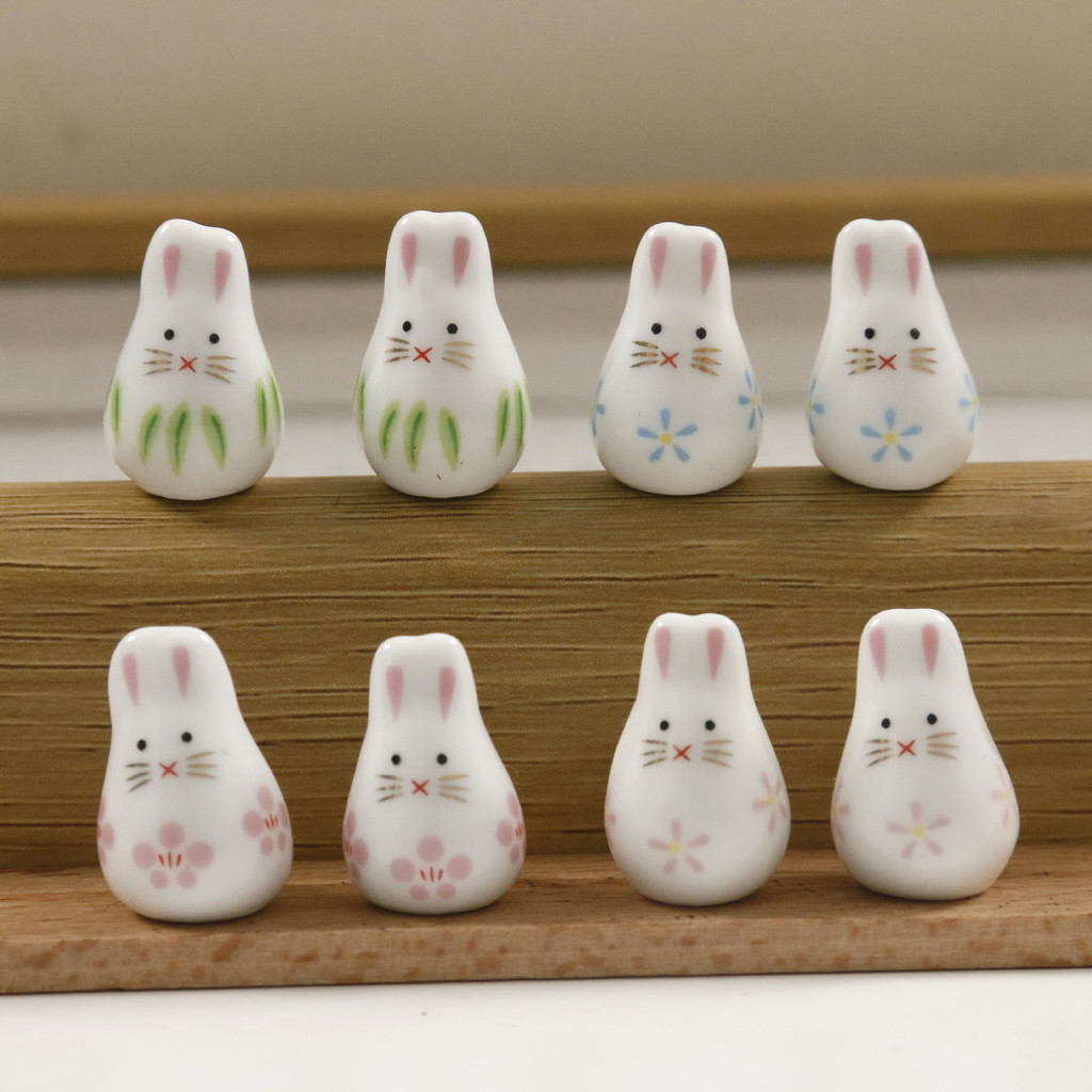 การ์ตูนไร้เดียงสาวาดมือสามมิติกระต่ายตรงรูเซรามิกลูกปัด DIY สร้อยข้อมือสร้อยคอเครื่องประดับหูวัสดุขายส่ง
