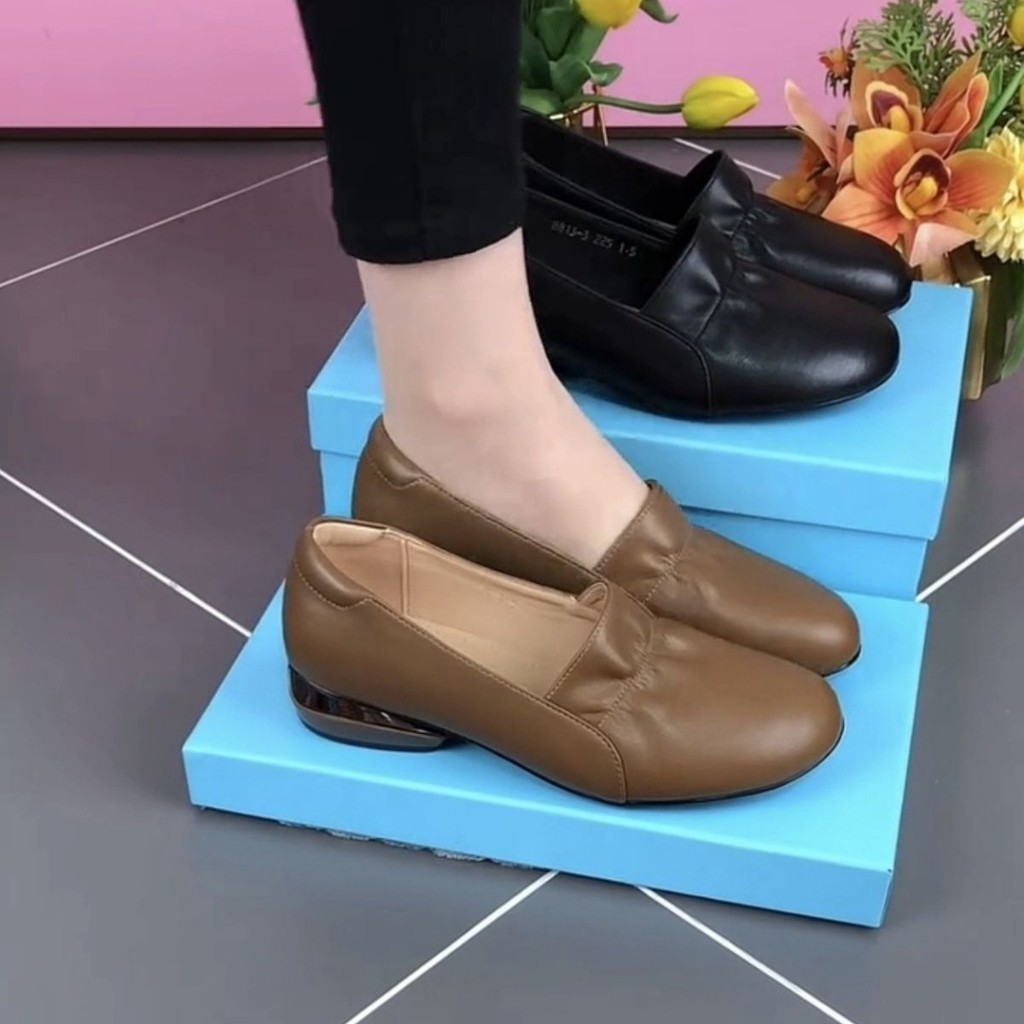 แฟชั่นใหม่หนังแท้เพิ่มความสูงส้นหนารองเท้าแมรี่เจน