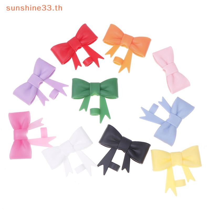 Thsun 1 PC คลาสสิกน่ารักโบว์ฟางหมวกครอบคลุม Toppers ซิลิโคนอุปกรณ์เสริมสําหรับถ้วย 30 & 40 Oz Tumbler นํากลับมาใช้ใหม่น่ารักซิลิโคนฟางเคล็ดลับ TH