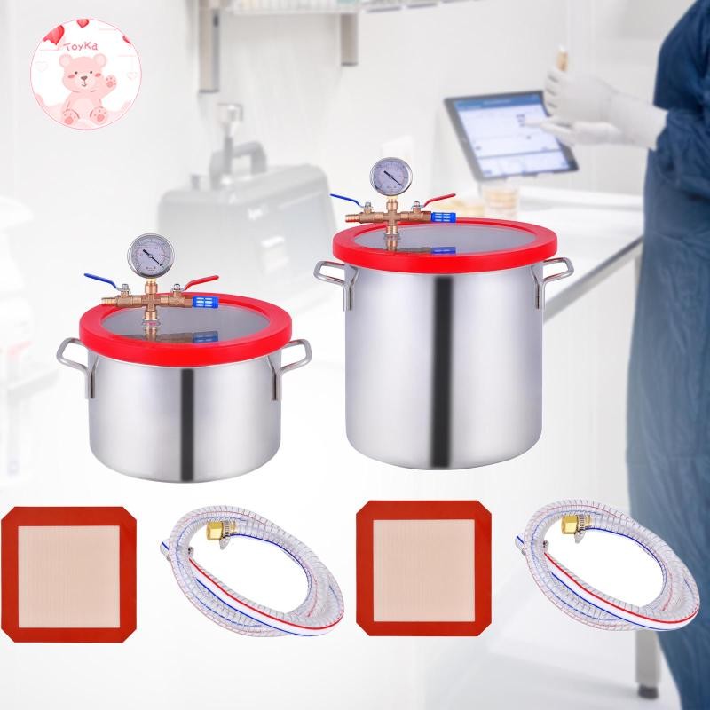 [Whbadguy] Vacuum Chamber หม้อแรงดันฝาแก้วปะเก็นฝาซิลิโคนสําหรับ Degasing Stabilizing ไม้เรซิ่นหล่อน้ํามันหอมระเหยซิลิโคน