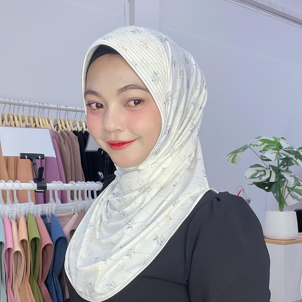 ผ้าคลุมฮีญาบทรงหมุน ลายใหม่ล่าสุด เนื้อผ้า ITY