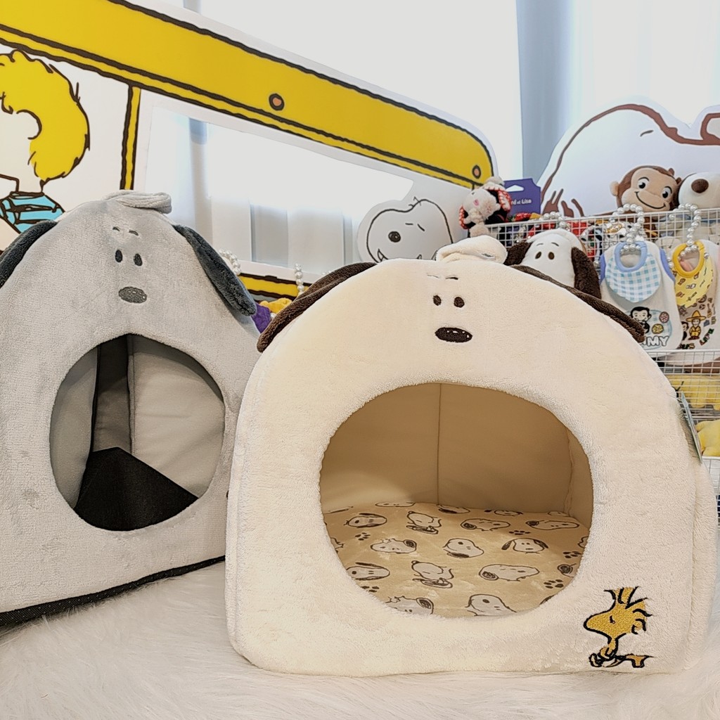 Candypet Pet Nest Pet House Dog Cat Cat Pet Nest ของแท้ที่ได้รับอนุญาต snoopy House Super Cute Nest HR-JJ