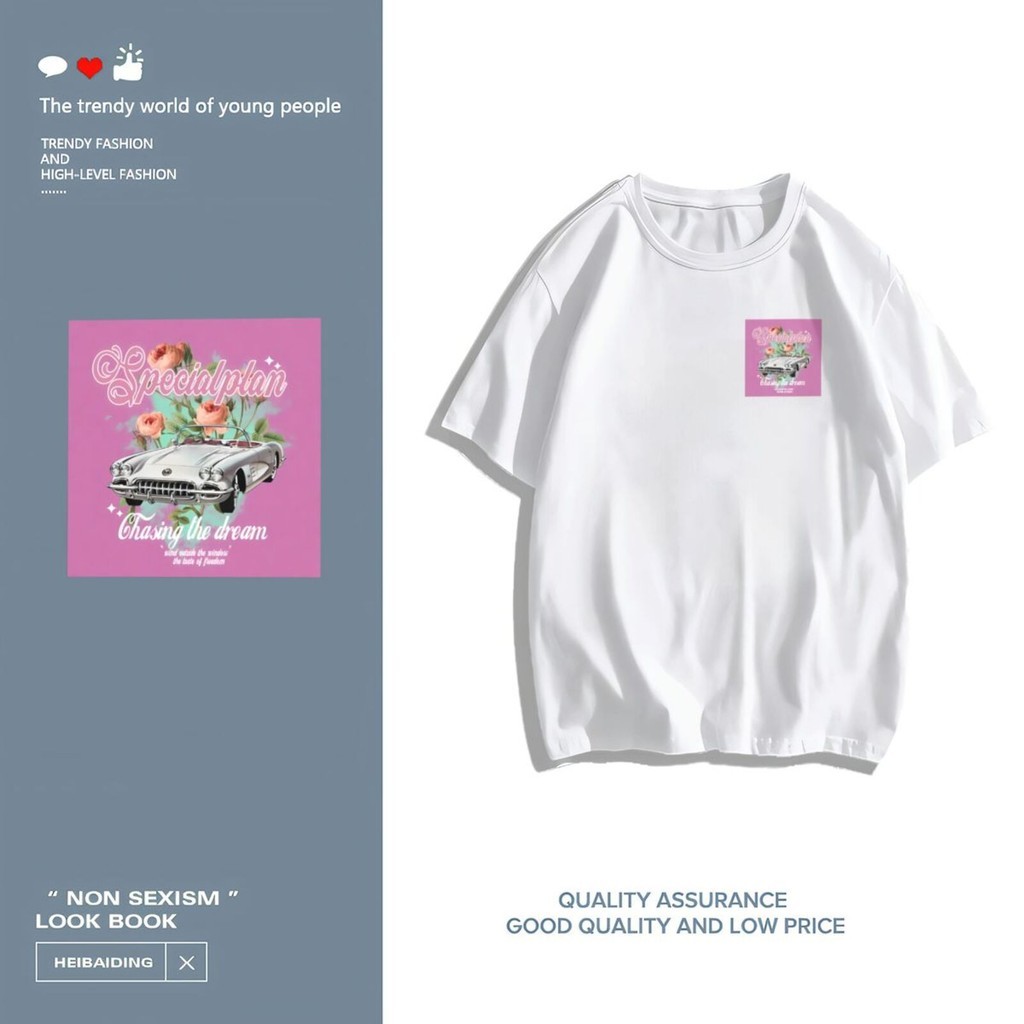 100% cotton New Printed T-shirt，น่ารักเสื้อยืดแขนสั้นหลวมYVB622-9-9JJJ