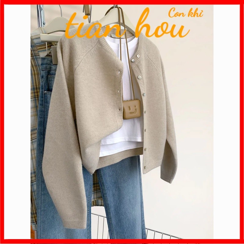 เสื้อสเวตเตอร์ถักแบบสั้นคอกลมรุ่นใหม่สำหรับคนตัวเล็กฤดูใบไม้ผลิและฤดูใบไม้ร่วงเสื้อสเวตเตอร์เสื้อสเวตเตอร์เสื้อสเวตเตอร์สำหรับฤดูใบไม้ร่วงและฤดูหนาว aazw