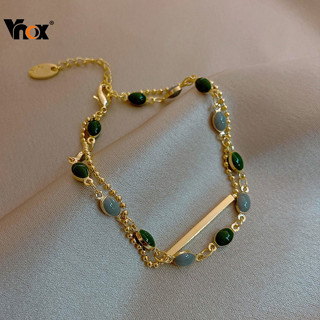 Vnox สร้อยข้อมือหินธรรมชาติสองชั้นสําหรับผู้หญิง,สร้อยข้อมือ…