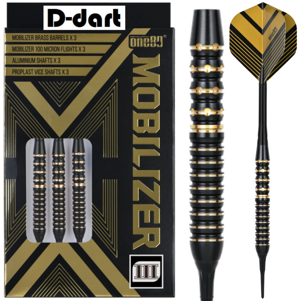 ONE80 SOFT TIP DART - 18G Mobilizer 03 Brass Dart Set ลูกดอกอิเล็กทรอนิกส์