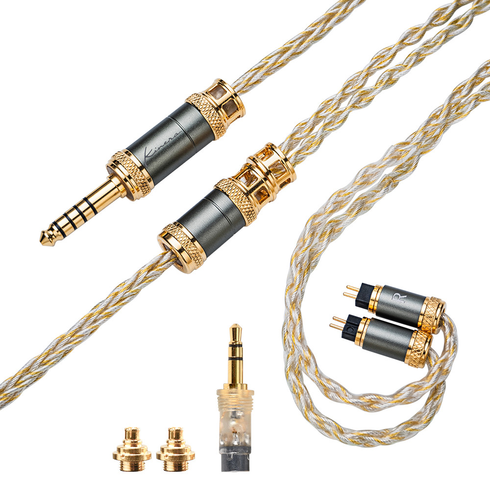 Kinera MIA สายหูฟัง 3.5 มม.4.4 มม.ปลั๊ก 0.78 2pin/MMCX IEMs 6N คริสตัลทองแดง Silver-Plated